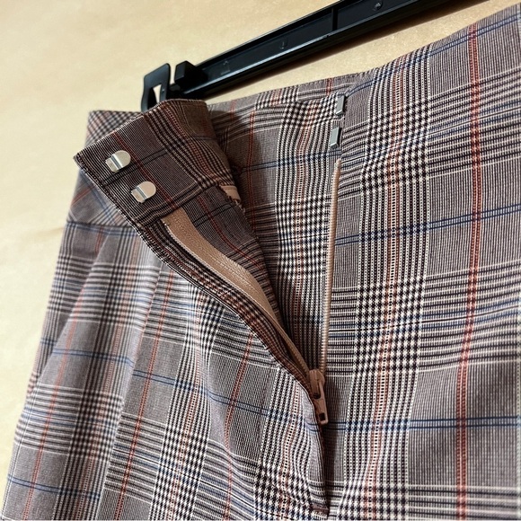 Olivia Palermo | NWT Plaid Trousers High Waisted Pants Auburn Size 10 - Picture 4 of 10